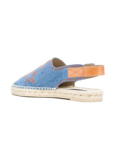 Shop Stella Mccartney Star Slingback Espadrilles - Blue