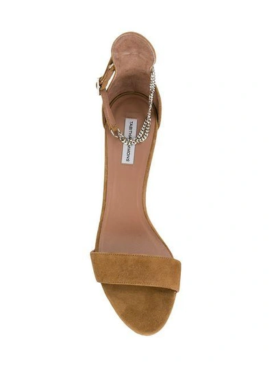 Shop Tabitha Simmons Ankle Chain Sandals In Brown
