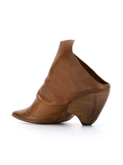 Shop Marsèll Open Toe Asymmetric Sandals - Brown