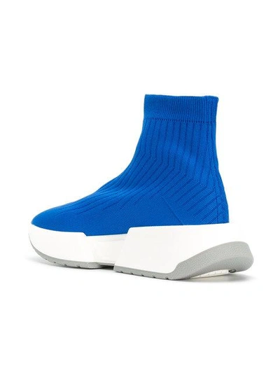 Shop Mm6 Maison Margiela Sock Sneakers - Blue