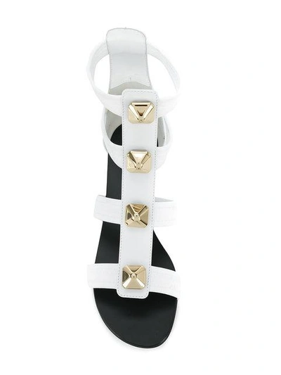 Shop Giuseppe Zanotti Gladiator Sandals In White