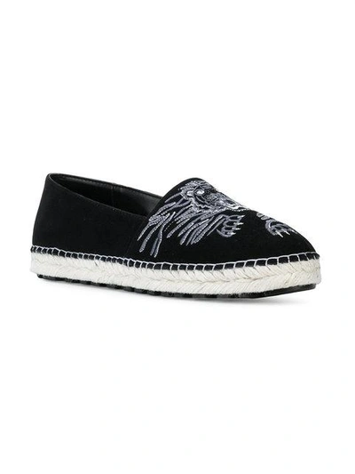 Shop Kenzo Tiger Espadrilles In Black