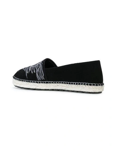 Shop Kenzo Tiger Espadrilles In Black