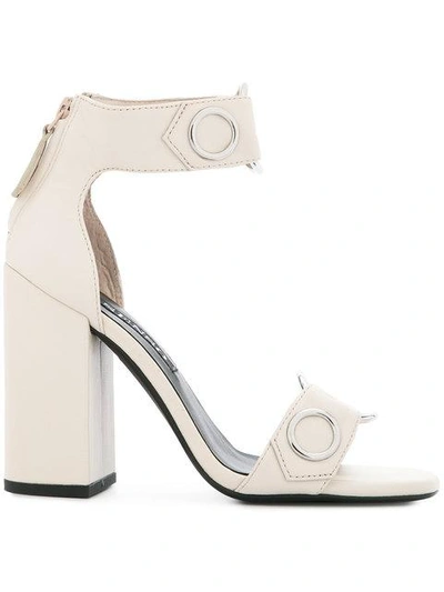 Shop Senso Chunky Heel Eyelet Sandal In White