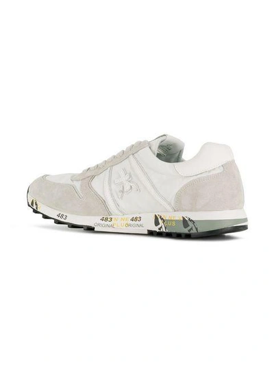 Shop White Premiata Panelled Sneakers