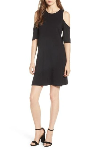 Shop Cupcakes And Cashmere Hyde Cold Shoulder T-shirt Dress In Black