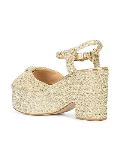 Shop Castaã±er Xilema Wedge Espadrilles In Metallic