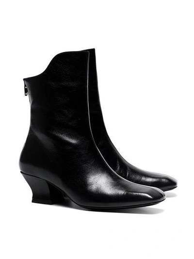 Shop Dorateymur Black Han 50 Leather Ankle Boots