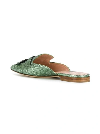 Shop Alberta Ferretti Mia Mules In Green