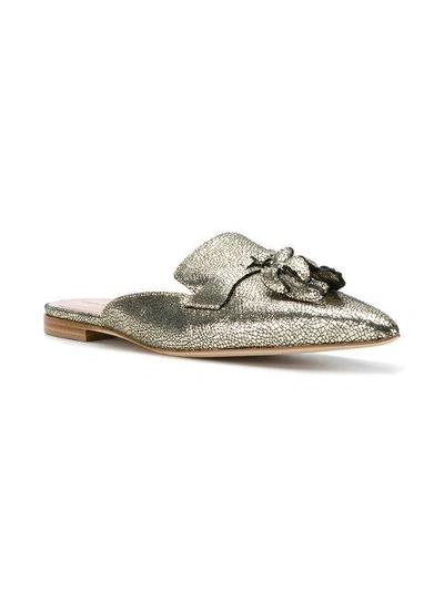 Alberta Ferretti Mia Mules In Metallic