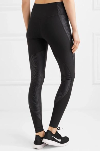 Shop Nike Power Printed Dri-fit Stretch Leggings In Black