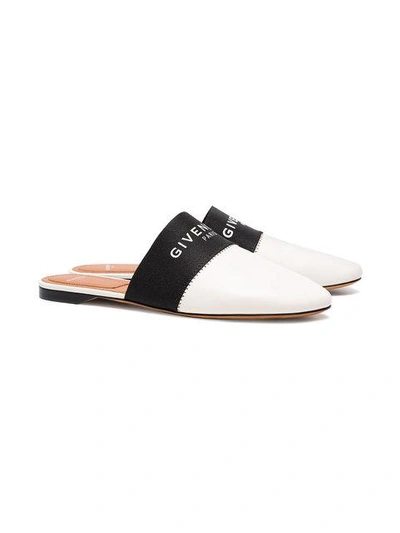 Shop Givenchy Pointed Toe Logo Mules In Black ,neutral