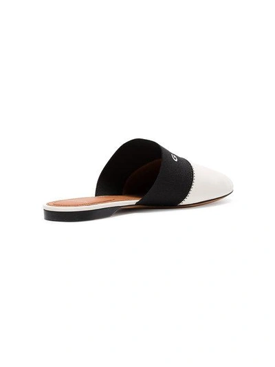 Shop Givenchy Pointed Toe Logo Mules In Black ,neutral
