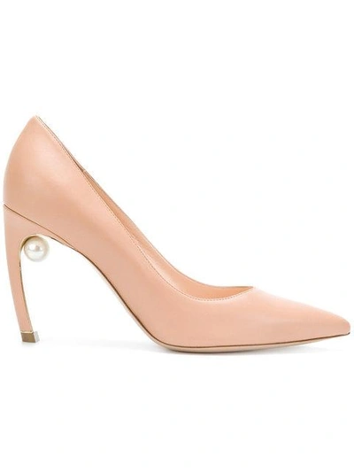 Shop Nicholas Kirkwood Mira Pearl Pumps In N99 Nude