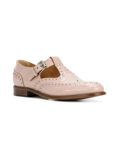 Shop Church's Classic Buckled Brogues In Pink