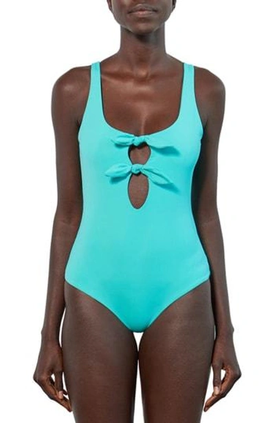 Shop Mara Hoffman Maven One-piece Swimsuit In Caraibi