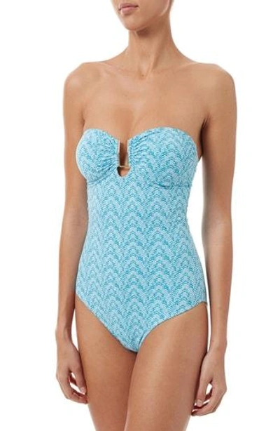 Shop Melissa Odabash Argentina One-piece Swimsuit In Wave Blue