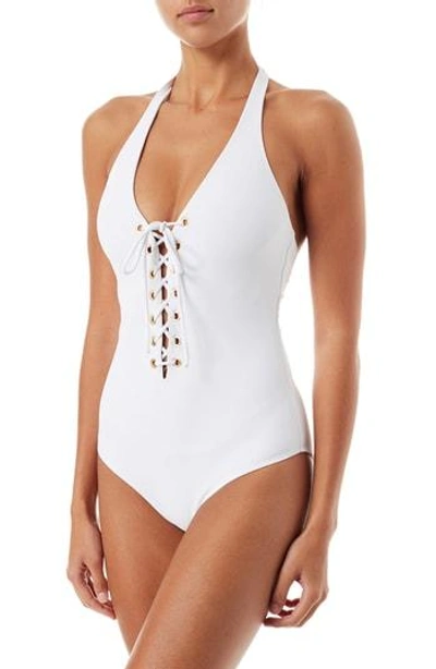 Shop Melissa Odabash Puerto Rico One-piece Swimsuit In Pique White