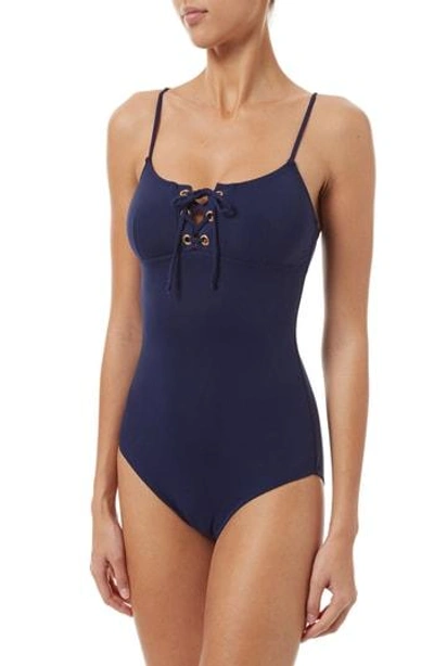 Shop Melissa Odabash Cyprus One-piece Swimsuit In Navy