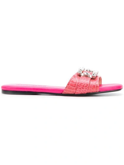 Shop Anna Baiguera Cocco Slides In Pink