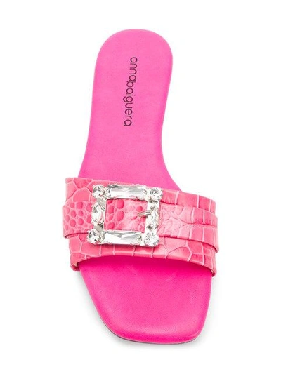 Shop Anna Baiguera Cocco Slides In Pink