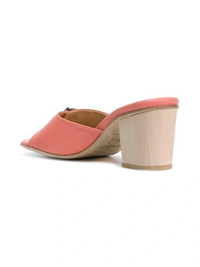 Shop Humanoid Buckled Mules In Pink
