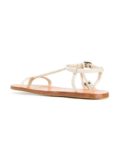 Shop Ndc T-bar Sandals In White