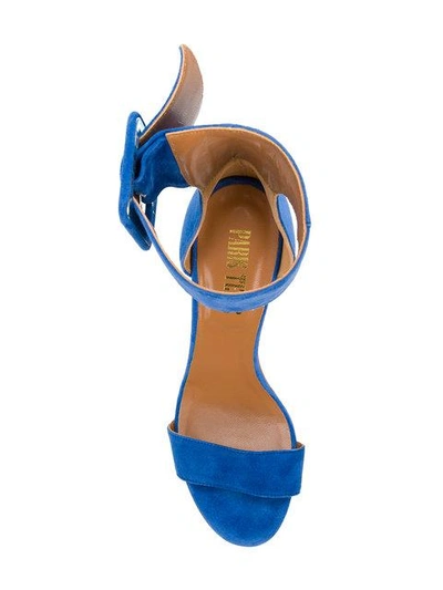 Shop Paris Texas Buckle Ankle Strap Sandal In Blue