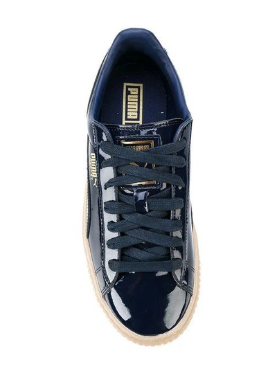 Shop Puma Basket Flatform Sneakers - Blue
