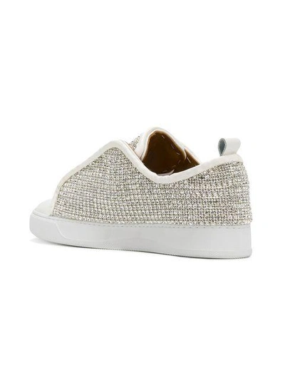 Shop Black Dioniso Crystal Sneakers In White