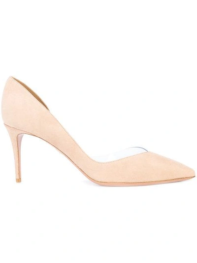 Shop Aquazzura Pointed Clear Pumps