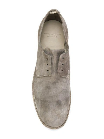 Shop Officine Creative Plaine Derby Shoes In Grey