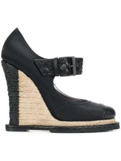 Shop Bottega Veneta Wedge Heel Pumps In Black