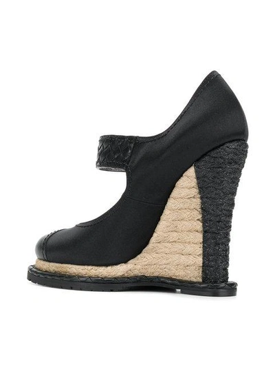 Shop Bottega Veneta Wedge Heel Pumps In Black