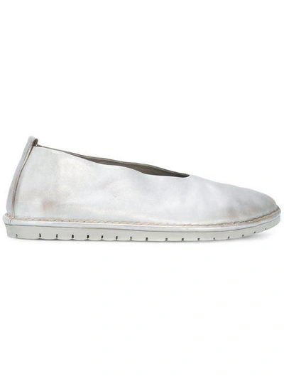 Shop Marsèll Round Toe Ballerina Shoes - Grey