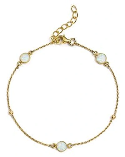 Shop Argento Vivo 18k Gold-plated Sterling Silver Round Opal Station Bracelet