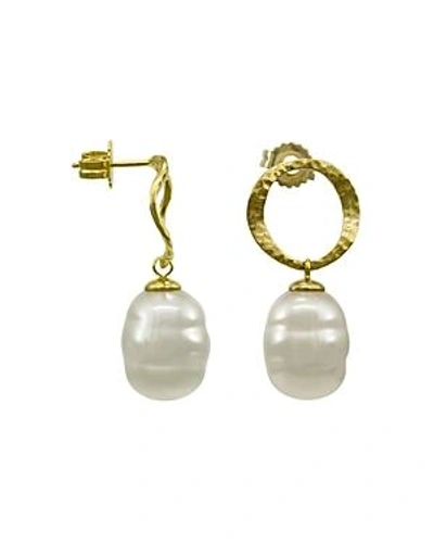 Shop Majorica Majorca Simulated Pearl Drop Earrings In White/gold