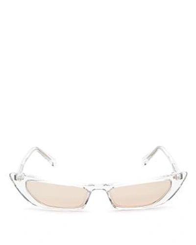 Shop Kendall + Kylie Kendall And Kylie Women's Vivian Extreme Cat Eye Sunglasses, 50mm In Crystal Clear/gold