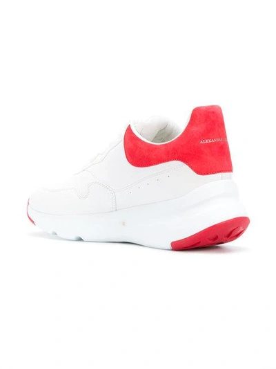 Shop Alexander Mcqueen Platform Running Sneakers In White