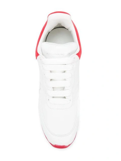 Shop Alexander Mcqueen Platform Running Sneakers In White