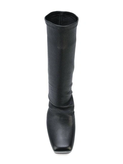 Shop Rick Owens Wedge Boots In Black