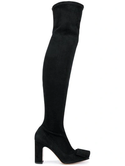 Shop Valentino Garavani Over-the-knee Boots - Farfetch In Black