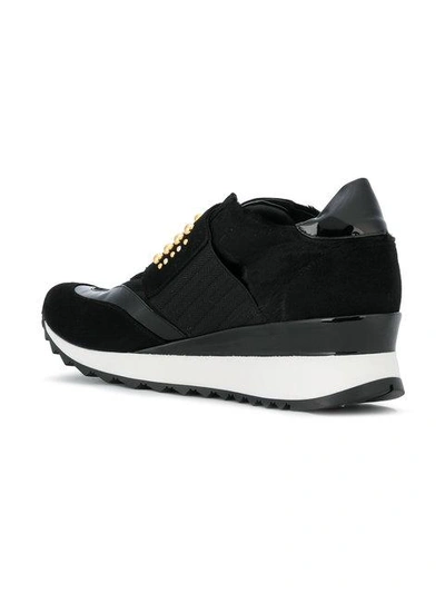 Shop Loriblu Studded Platform Sneakers In Black