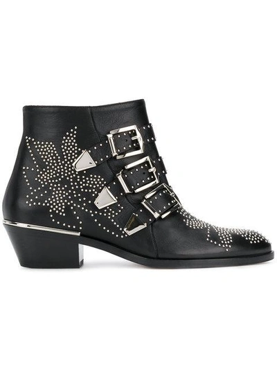 Shop Chloé Susanna Ankle Boots In Black