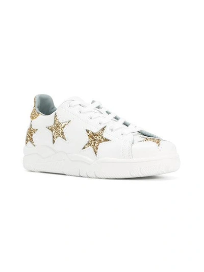 Shop Chiara Ferragni 'roger' Sneakers In White