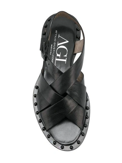 Shop Agl Attilio Giusti Leombruni Crossover Strap Sandals