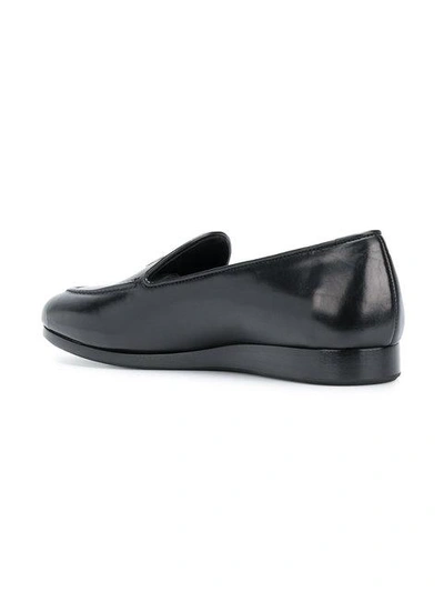 Shop Alyx Metallic Plaque Loafers In Black