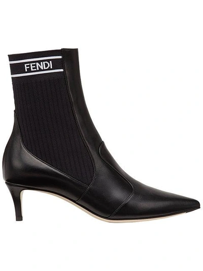 Shop Fendi Rockoko Ankle Boots In F07lv