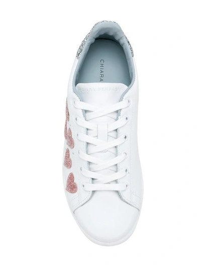 Shop Chiara Ferragni Embellished Roger Sneakers In White