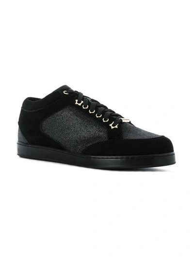 Shop Jimmy Choo Glitter Miami Sneakers In Black